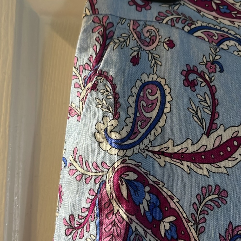 NWT Loft wide leg pull on pants paisley small - Picture 3 of 5